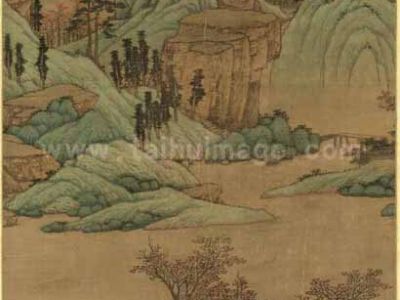沈周-青山红树图 
