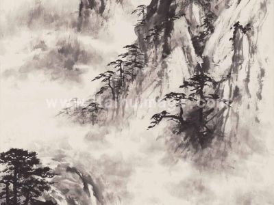董寿平-山水水墨图