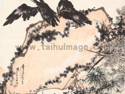 潘天寿-鱼鹰图