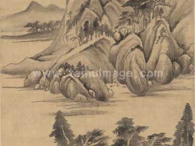 董其昌 石田诗意山水