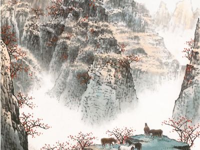 白雪石 秋山牧马