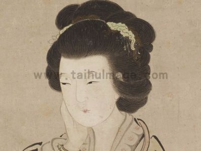 唐寅 美人春思图