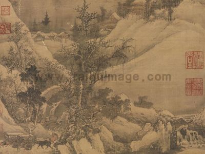 唐寅 函关雪霁图