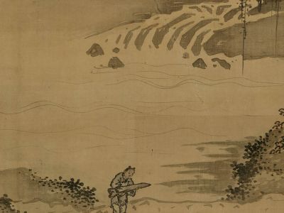 文征明 携琴访友图