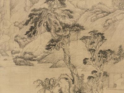 文徵明 携琴访友图