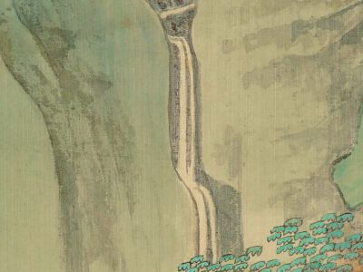 张大千 李检法定林萧散