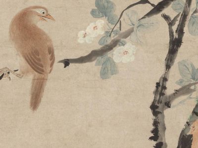 华喦 红花幽鸟