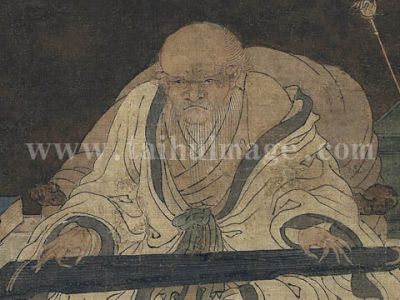 周昉 老子玩琴图(明人画)
