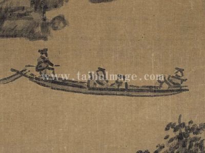 吴镇 清江春晓图
