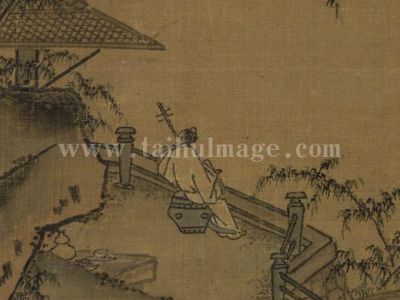 马远 月夜拨阮