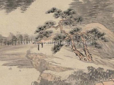 王翚 墨池风雨图