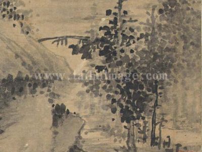 吴镇 山水