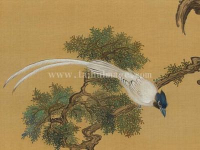 余省 牡丹双绶图