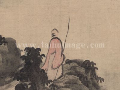 梅清 鸣泉图