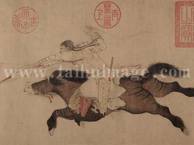 佚名 摹李赞华获鹿图