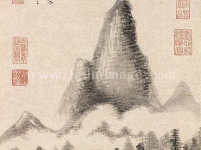 董其昌 奇峰白云图