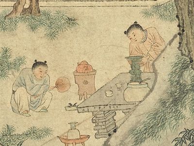 仇英 画园居图 