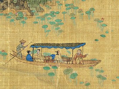 仇英 荷花清暑图